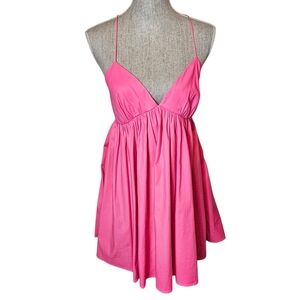 Reformation Spaghetti Strap Summer Dress Size S Pink Sundress Boho Wedding Guest